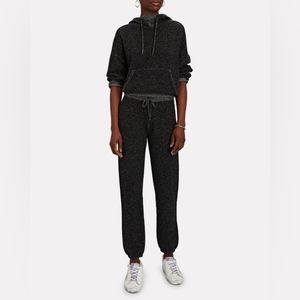 John Elliott two tone knitted sweatpants, 70% wool 30% cashmere, WITH RIPS